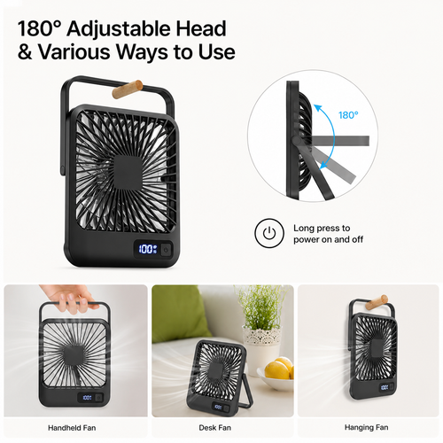 Portable USB Rechargeable  Desk Fan