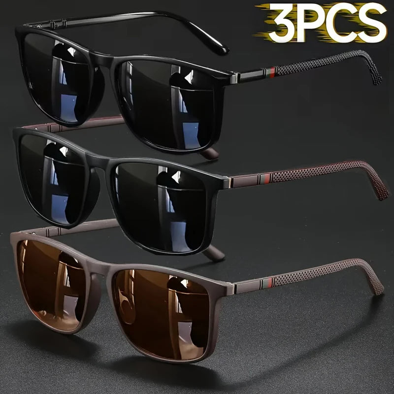 2/3pcs Luxury Square Vintage Sunglasses
